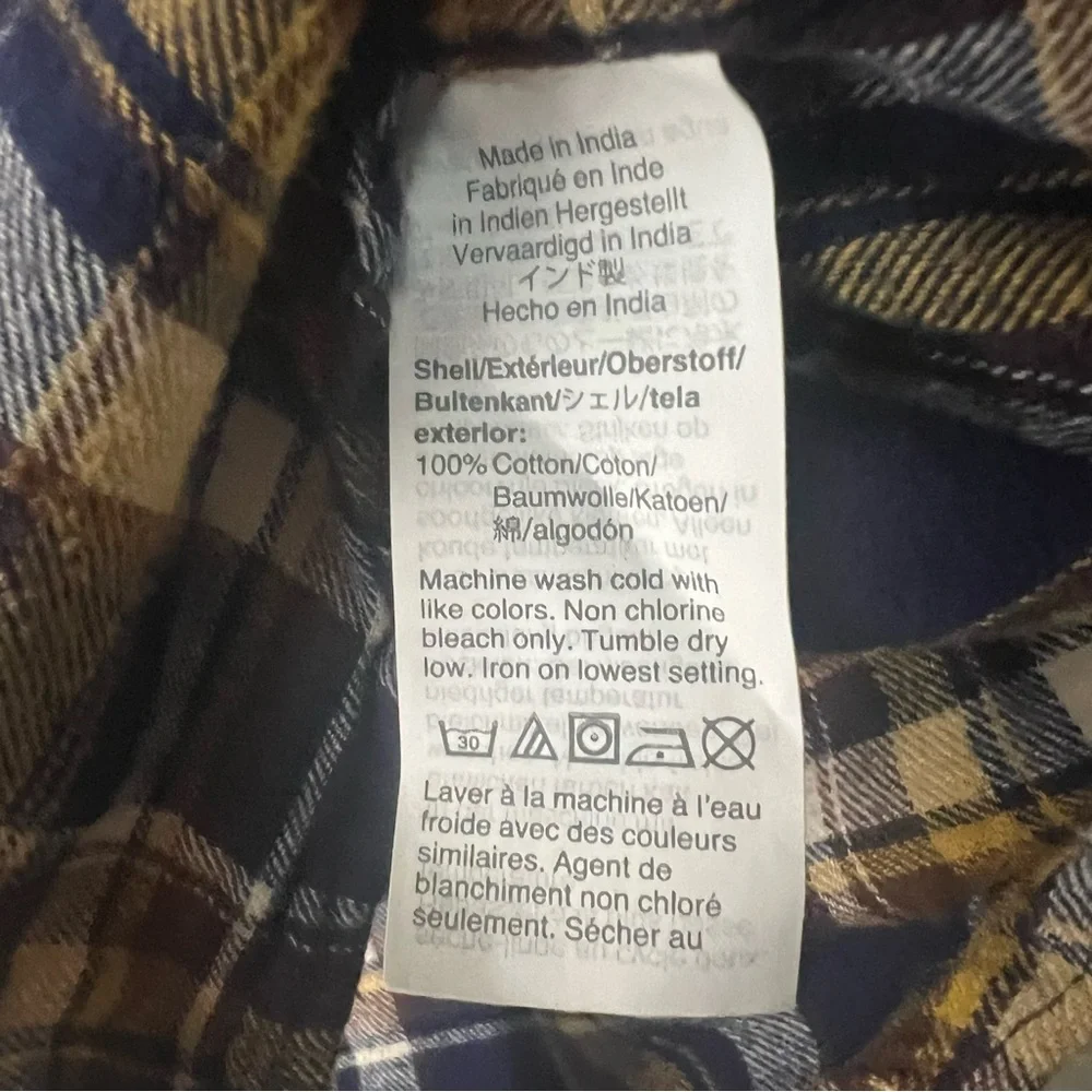 J. Crew Men's Flannel Shirt Bundle - 2 Classic Fit Plaid Shirts‎ Size Large